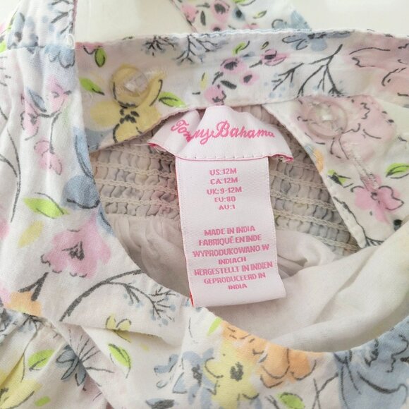 Tommy Bahama White Floral Toddler Sundress Dress Size 12M - Picture 3 of 3